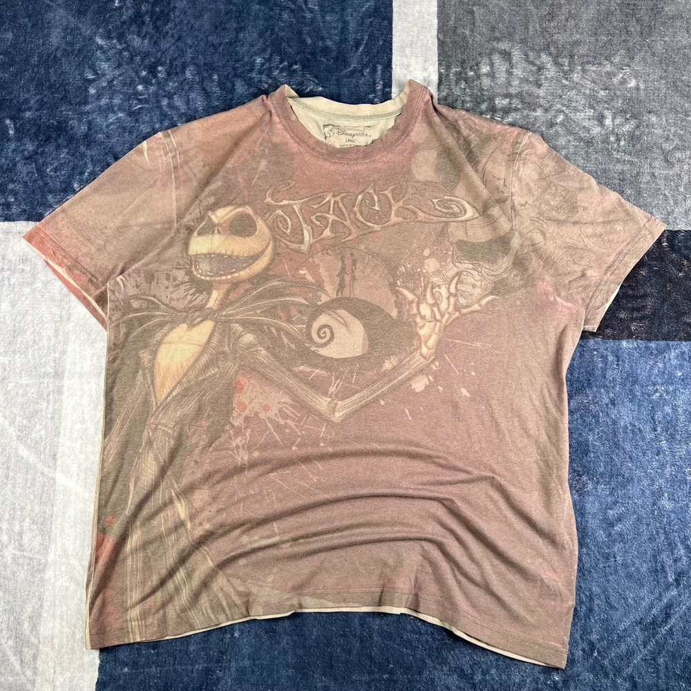 Disney Store Nightmare Before Christmas Jack Skellington AOP T-Shirt Mens L